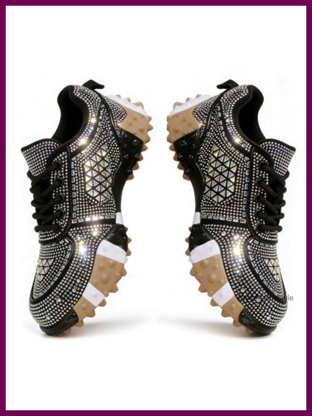 Women's Sparkly Bling Platform Sneakers Casual Walking Fashion Dressy